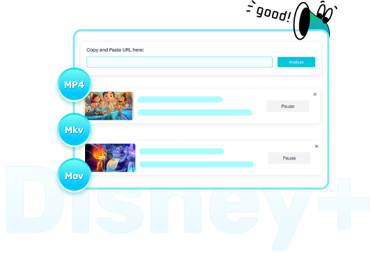 Download Video via VideoHunter Disney Downloader