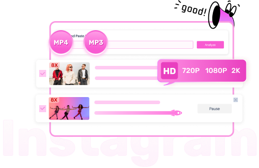 Download Video via VideoHunter Instagram Downloader