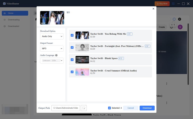 VideoHunter Downloading