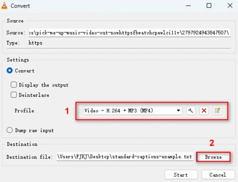 Customize Profile and Destination