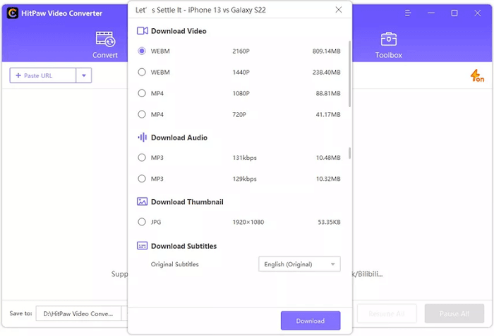 Convertisseur vidéo HitPaw