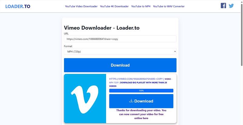 Download Vimeo Video on Loader.to