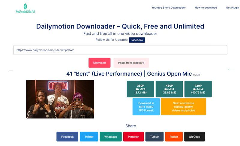 Dailymotion Video Online Downloader Téléchargement gratuit en ligne