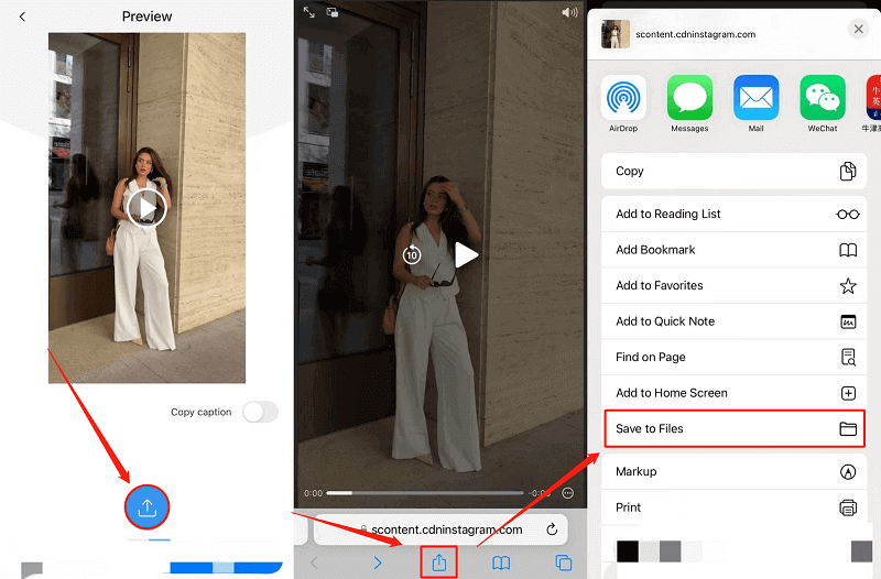 Enregistrer des vidéos Instagram sur iPhone via Reposter