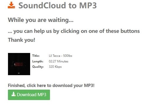 SoundCloud MP3 ダウンローダー