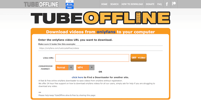 TubeOffline Interface