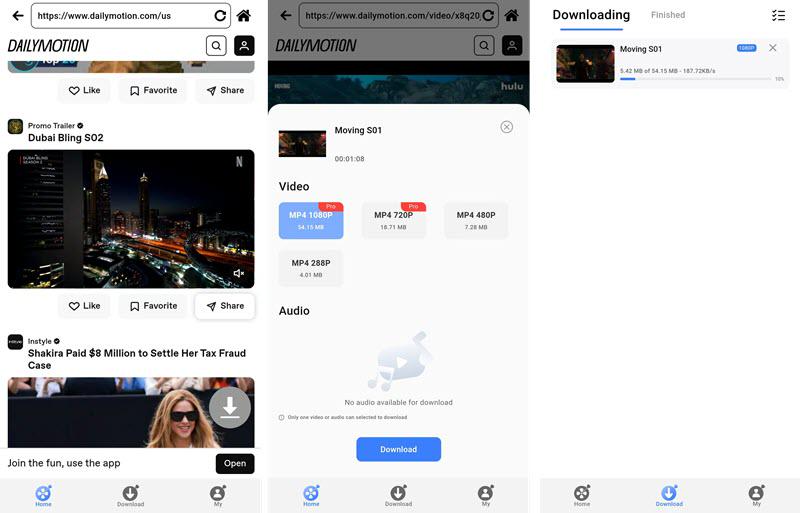 VideoHunter Dailymotion Video Downloader-app