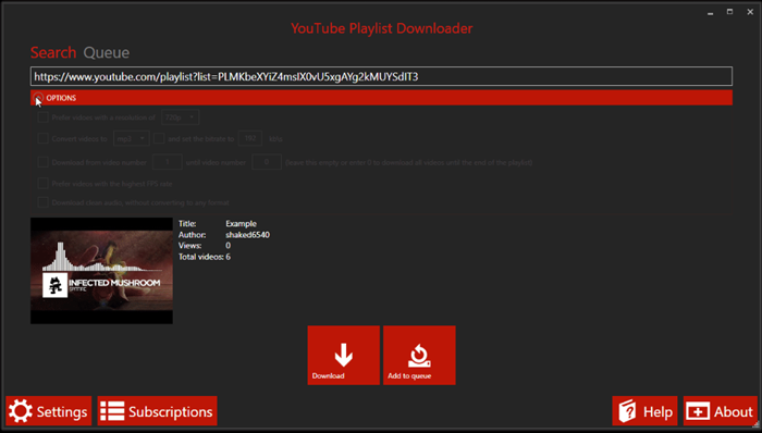 YouTubePlaylistDownloader from GitHub
